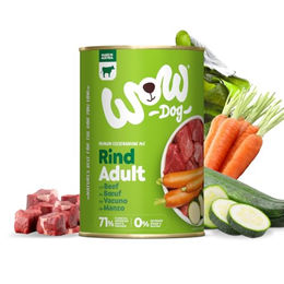 WOW Dog Hund Nassfutter Rind und Huhn getreidefrei 400 g 24er Pack – Bild 1 von 6