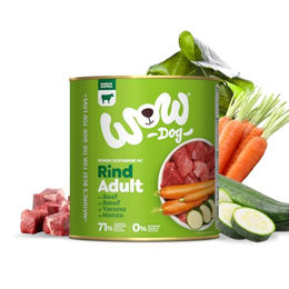 WOW Dog Hund Nassfutter Rind und Huhn getreidefrei 800 g 24er Pack – Bild 1 von 5