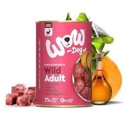 WOW Dog Hund Nassfutter Wild Huhn Rind Getreidefrei und Ohne Zucker 400 g 24er Pack – Bild 1 von 6