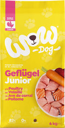 Produktbild von WOW Dog Hund Trockenfutter Junior Geflügel und Lachs Getreidefrei 12kg