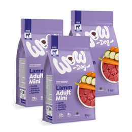 WOW Dog Hund Trockenfutter Kroketten Lamm und Lachs für Adult, Monoprotein, Hypoallergen, Sensitive, ohne Zucker, 1 kg – Bild 1 von 7