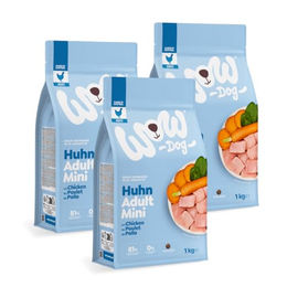 WOW Dog Hund Trockenfutter Mini Huhn Adult Getreidefrei Sensitive 1 kg – Bild 1 von 7