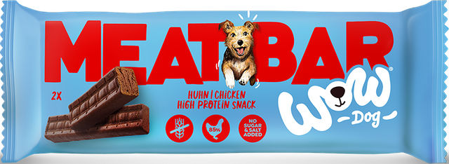 Produktbild von WOW DOG Hunde Leckerlis Meat Bar Huhn getreidefrei mit hohem Fleischanteil 40g