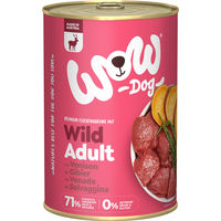 Produktbild von WOW Dog Hundefutter Adult Wild Dose 6 x 400 g getreidefrei mit hohem Fleischanteil - 6 x 400 g