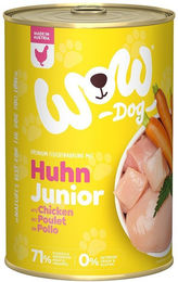 Produktbild von WOW Dog Hundefutter Huhn Junior getreidefrei mit hohem Fleischanteil 6x400g