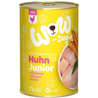 Produktbild von WOW Dog Hundefutter Huhn Junior getreidefrei mit hohem Fleischanteil 6x400g