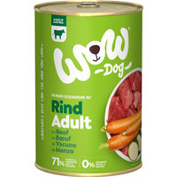 Produktbild von Wow Dog Hundefutter Nassfutter Adult Rind mit hohem Fleischanteil getreidefrei 6x400g - 6 x 400 g