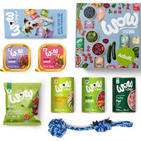 Produktbild von WOW DOG Hundefutter Testbox für Adult mit getreidefreiem Nassfutter, Trockenfutter und buntem Spielzeug