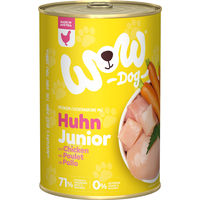 Produktbild von WOW DOG Junior Hundefutter Nassfutter Huhn Getreidefrei 6 x 400 g - 6 x 400 g