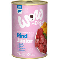 Produktbild von WOW Dog Junior Hundefutter Nassfutter Rind mit hohem Fleischanteil und getreidefrei 6 x 400 g - 6 x 400 g