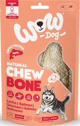 Produktbild von WOW Dog Kauknochen Lachs für Hunde Adult Getreidefrei Monoprotein 90g