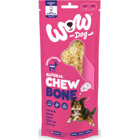 Produktbild von WOW DOG Natural Chew Bone Hirsch Bio Kauknochen für Hunde 3er Pack 240g