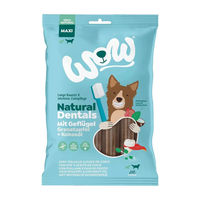 Produktbild von Wow Dog Natural Dentals Zahnpflege-Snack Geflügel Maxi Getreidefrei für erwachsene Hunde 275 g - 275 g