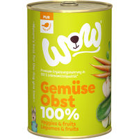 Produktbild von Wow Dog Pur 100% Gemüse & Obst Hunde Ergänzungsnahrung getreidefrei 6 x 400 g - 6 x 400 g