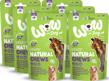 WOW Dog Rinderkopfhaut Naturkauartikel für Hunde Monoprotein getreidefrei 6x350g – Bild 1 von 1