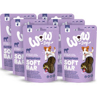 Produktbild von WOW Dog Soft Bar Lamm Getreidefrei Bio Belohnungssnack für Hunde 6x150g Multipack