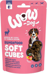 Produktbild von WOW DOG Soft Cubes Hundeleckerlis Wild mit Apfel getreidefrei 150 g