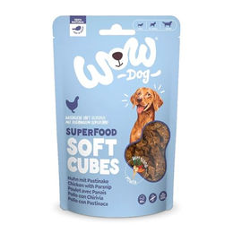Produktbild von WOW Dog Superfood Soft Cubes Hundeleckerli Huhn getreidefrei mit hohem Fleischanteil 150 g