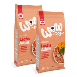 WOW Dog Trockenfutter für ausgewachsene Hunde mit Lachs und Forelle getreidefrei Monoprotein 6 kg – Bild 1 von 7