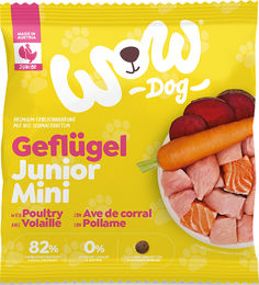 Produktbild von WOW Dog Welpen Trockenfutter Geflügel und Lachs Getreidefrei 80g