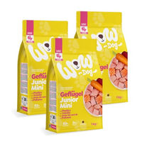 Produktbild von WOW Dog Welpen-Trockenfutter Minis mit Geflügel, getreidefrei, 3 kg (3x 1 kg)