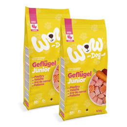 WOW Dog Welpen Trockenfutter mit Geflügel Huhn und Truthahn getreidefrei 12 kg (2x 6 kg) – Bild 1 von 4