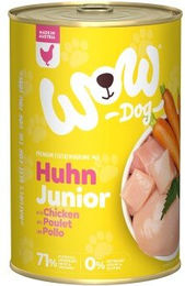 WOW Hund Nassfutter Junior Huhn mit Rind Getreidefrei mit hohem Fleischanteil 6x400 g - 6 x 400 g – Bild 1 von 2