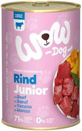 WOW Hund Nassfutter Junior Rind und Huhn getreidefrei mit hohem Fleischanteil 6x400 g - 6 x 400 g – Bild 1 von 2