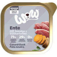 Produktbild von WOW Hundefutter Senior Ente Schale Stückchen in Sauce Getreidefrei 11 x 150 g