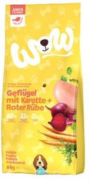Produktbild von WOW Junior Hundefutter Geflügel mit Karotte getreidefrei und glutenfrei 2x6 kg - 2 x 6 kg