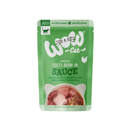 Produktbild von WOW Katzen Nassfutter Adult Lachs Stückchen in Sauce