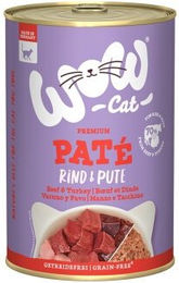 WOW Katzen Nassfutter Adult Rind Pute Garnele Monoprotein Pastete 6x400 g - 6 x 400 g – Bild 1 von 2