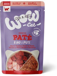 WOW Katzen Nassfutter Adult Rind und Pute Monoprotein Pastete 12x125 g - 12 x 125 g – Bild 1 von 2