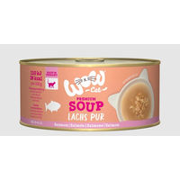 Produktbild von WOW Katzen-Suppe mit Lachs-Stückchen in Sauce, getreidefrei, 40g