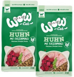 Produktbild von WOW Katzenfutter Adult Huhn Getreidefrei ohne Konservierungsstoffe 2x2 kg - 2 x 2 kg
