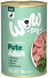 WOW Nassfutter Hund Adult Pute mit hohem Fleischanteil ohne Konservierungsstoffe 6x400 g – Bild 1 von 2