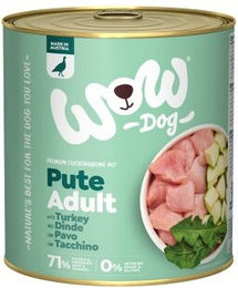 WOW Nassfutter Hund Adult Pute mit hohem Fleischanteil ohne Konservierungsstoffe 6x800 g - 6 x 800 g – Bild 1 von 2