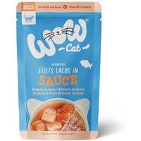 Produktbild von WOW Nassfutter Katze Adult Monoprotein Lachs und Huhn Stückchen in Sauce 8x85 g - 8 x 85 g