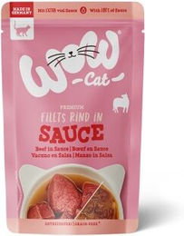 WOW Nassfutter Katze Adult Monoprotein Stückchen in Sauce Rind und Huhn 8x85 g - 8 x 85 g – Bild 1 von 2