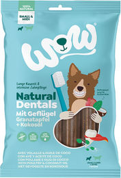 Produktbild von WOW Natural Dentals Zahnpflege-Snack für Hunde mit Geflügel getreidefrei 180 g - 180 g