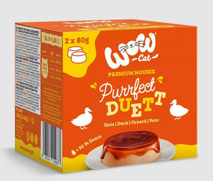 WOW Purrfect Duett Katzen Mousse Ente getreidefrei 24 x 80g – Bild 1 von 2