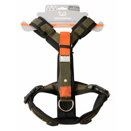 WowWow Hundegeschirr mit integrierter Rollleine Neopren gepolstert Größe M Beige oder Grün – Bild 1 von 9