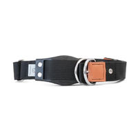 Produktbild von WowWow Professional Hundehalsband mit integrierter Leine aus Nylon Schwarz Größe S 33-37 cm