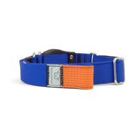 Produktbild von WowWow Professional Hundehalsband mit Rollleine aus Nylon für kleine und mittelgroße Hunde Größe L Blau