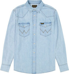 Produktbild von Wrangler Jeanshemd Western Blau aus Baumwolle für Herren Größe XL