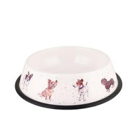 Produktbild von Wrendale Designs Hunde-Futternapf aus Metall in Bunt und Weiß 600ml - 600 ml