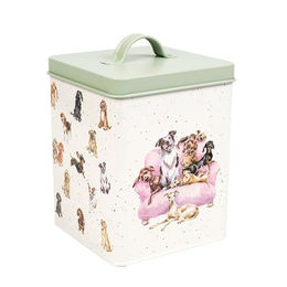 Wrendale Designs Leckerli-Dose für Hunde aus Metall in Weiß und Bunt 440ml - 3 l – Bild 1 von 4