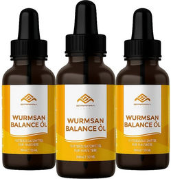 Wurmsan Balance Öl natürliche Wurmkur für Hunde und Katzen vegan und ohne tierische Zusätze 150 ml – Bild 1 von 4