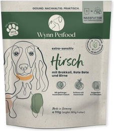 Wynn Petfood Nassfutter Hirsch mit Süßkartoffel Getreidefrei für Adult Hunde 110g Beutel - 8 x 400 g – Bild 1 von 2