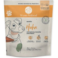 Produktbild von Wynn Petfood Nassfutter Huhn mit Quinoa Reisetüten für erwachsene Hunde getreidefrei und ohne Konservierungsstoffe 110g - 8 x 400 g